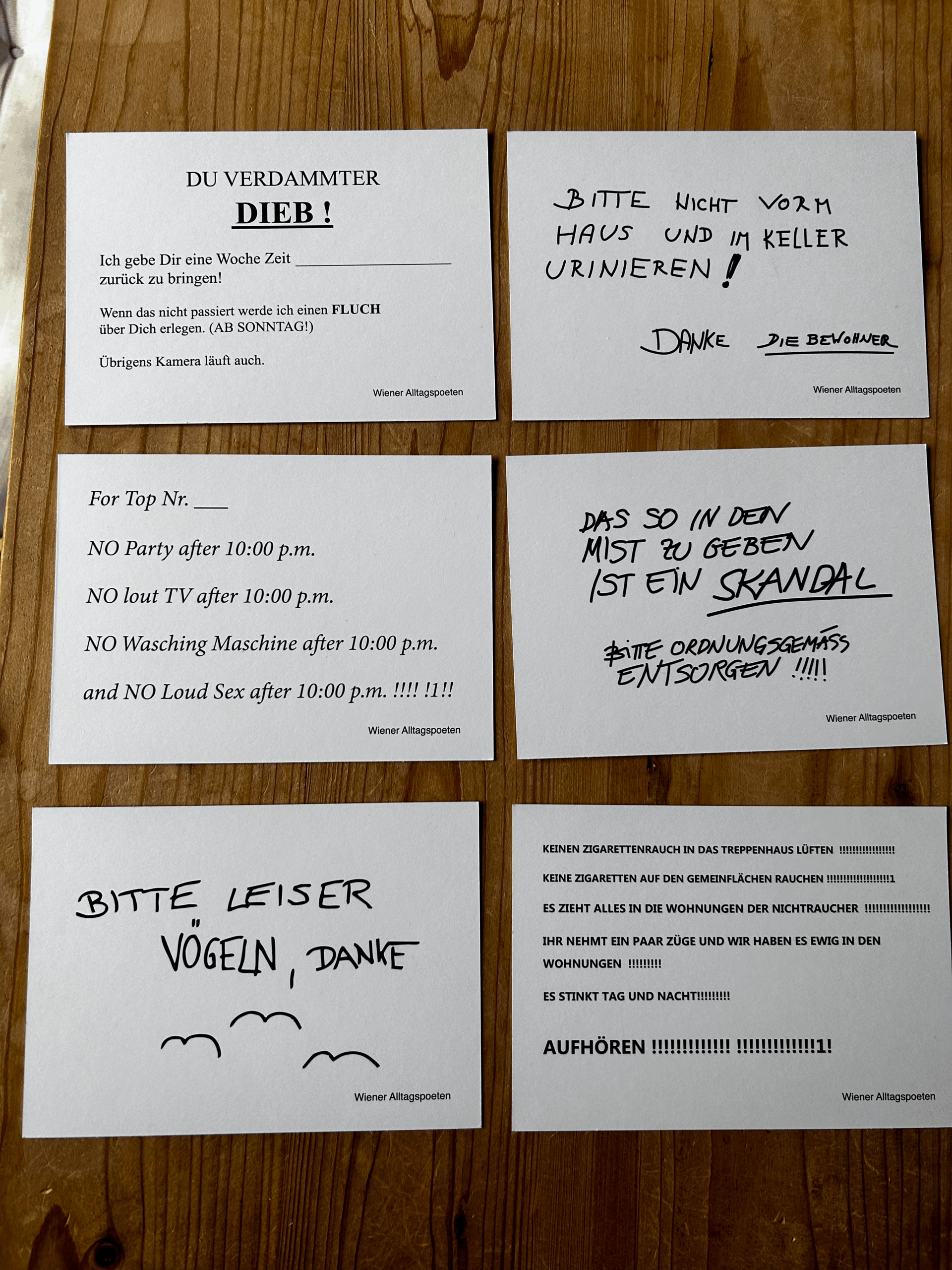 Postkartenset: Stiegenhauszettel – Bild 7