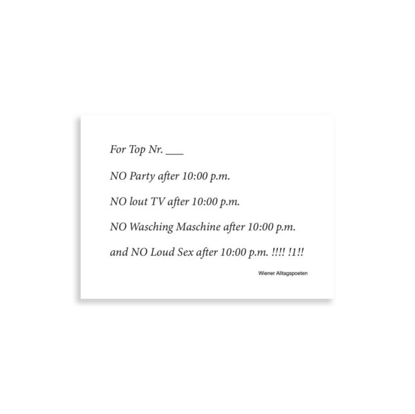 Postkartenset: Stiegenhauszettel