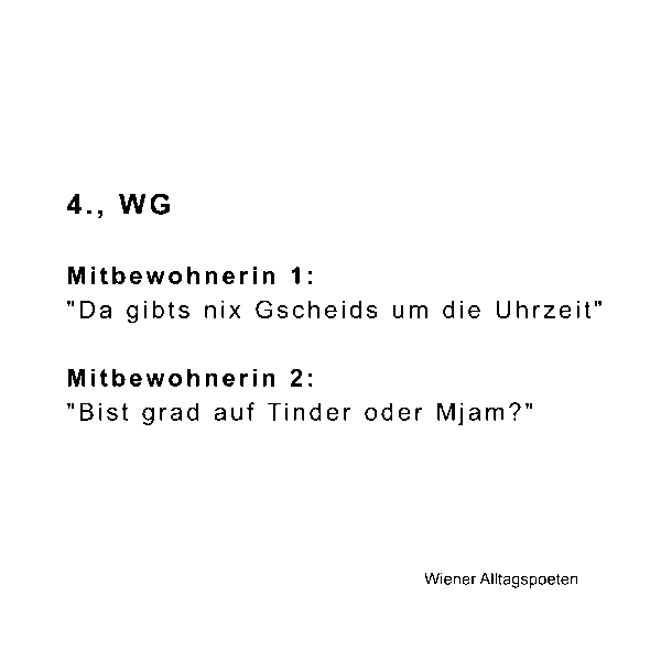 Häferl_4., WG Tinder oder Mjam