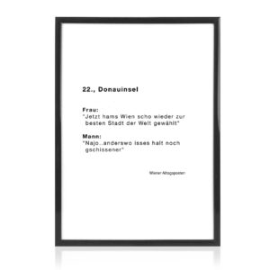 Print A4 optional mit Bilderrahmen, 22., Donauinsel – Bild 1