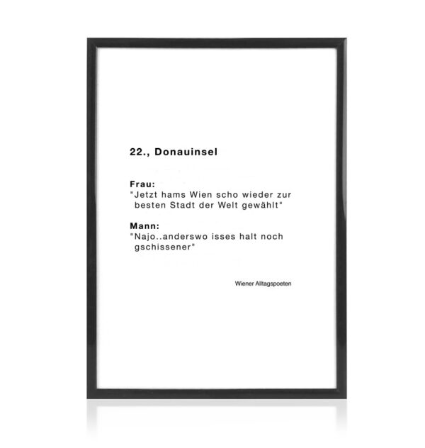 Print A4 optional mit Bilderrahmen, 22., Donauinsel